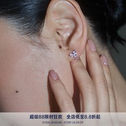 PAUSA ANNo s925 mosaic full diamond love minimalist commuting earrings
