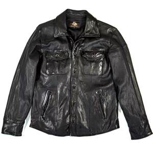 
Washed shirt. Men's spring and autumn first-layer uncoated water-dyed classic distressed slim American short leather jacket