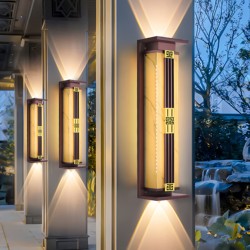 Solar Outdoor Wall Light, Outdoor Rainproof up and down Spotlight, Super Bright Villa Courtyard Door Wall Light on Both Sides of the Door