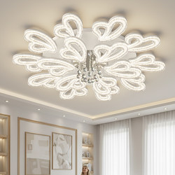 Living Room Lamp, Hall Led Ceiling Lamp, Dining Room Ceiling Lamp, High-End Italian Light Luxury Crystal Lamp Package Set for Home Use