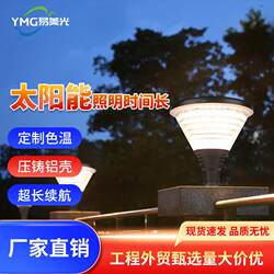 Cross-border solar headlights Modern simple outdoor waterproof courtyard lights Villa wall lights Outdoor garden lights
