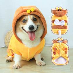 Pet Dog Clothes Autumn and Winter Clothing Thickened Winter Wear for Corgis, French Bulldogs, and Teddy Dogs, Trendy Winter Warm Cotton Coat