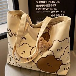 [Casual large-capacity bag female student canvas bag]