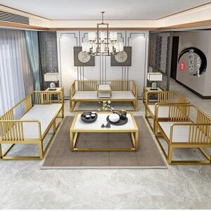 New Chinese -style iron art light luxury sofa office reception.