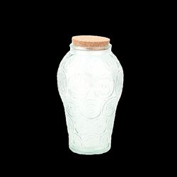 <Pu She>Retro embossed large-mouth glass storage jars pickled wine grains candy storage bottles