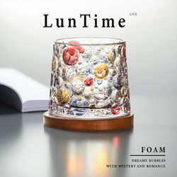 Luntime Life Spinning Cup High-End Household Crystal Glass Whiskey Glass Set Wedding Vintage Gift