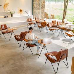 Cafe table and chair combination industrial style retro bar seating area negotiation office reception sofa internet celebrity chair