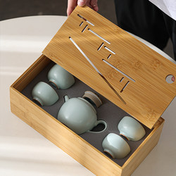 Ceramic Tea Set for Home and Office, Teapot, Teacups with Tea Tray, Complete Set, Gift for Teachers, Elders, Foreign Friends