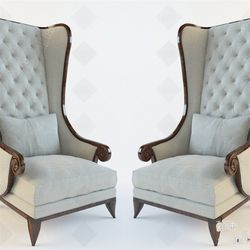 American solid wood study chair European retro single armrest leisure negotiation hotel cafe computer tiger chair