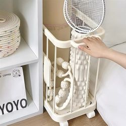 Mobile trolley storage basket for household living room toys and sundries large-capacity storage basket bathroom balcony dirty clothes basket