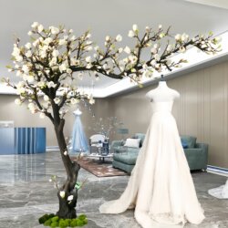 Simulated Magnolia Tree, Simulated Wishing Tree, Flower Tree, Simulated Plant Tree for Hotel Window Displays, Large Indoor Decorative Simulated Tree
