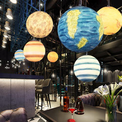 Planet chandelier shop hall kindergarten playground cafe restaurant bar table art ball moon chandelier
