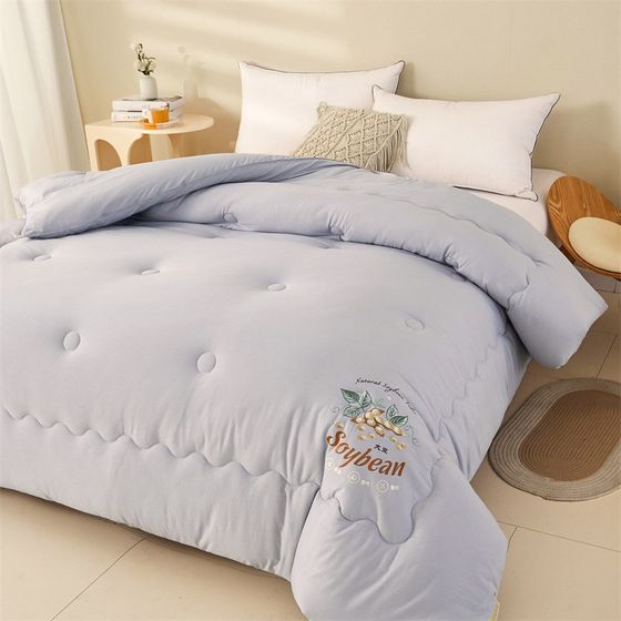 
New type A maternal and infant grade soy fiber quilt spring and autumn quilt thickened warm winter quilt student dormitory single and double quilt