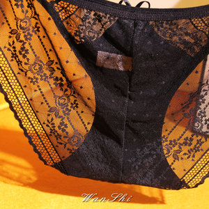
Comfortable, thin, European and American seamless lace underwear, feminine, comfortable, low-waisted briefs, women's summer breathable