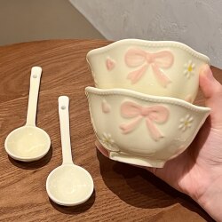 Personalized Ceramic Rice Bowl, High Aesthetic Value, 2026 New Model, Cute Bowl, Particularly Beautiful, High-End Household Bowl