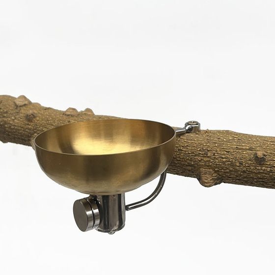 Parrots and birds with birds, pet supplies, anti-getting bowl, 304 stainless steel thickened food bowl, parrot supplies