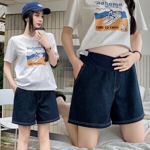 Maternity pants for summer wear low-waist denim shorts 2025 new style maternity leggings summer pregnancy hot pants summer
