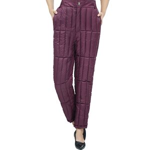 Middle aged and elderly women's down pants for winter wear, thickened high waist for warmth, women's pants for inner wear, elderly women's winter cotton pants for outer wear