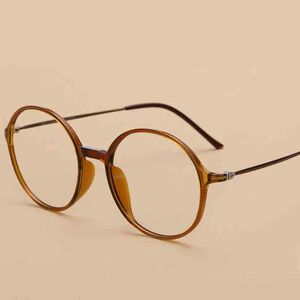 Big face glasses frame brown j retro round glasses frame can be equipped with myopia glasses frame literary and artistic female trendy eyes large frame