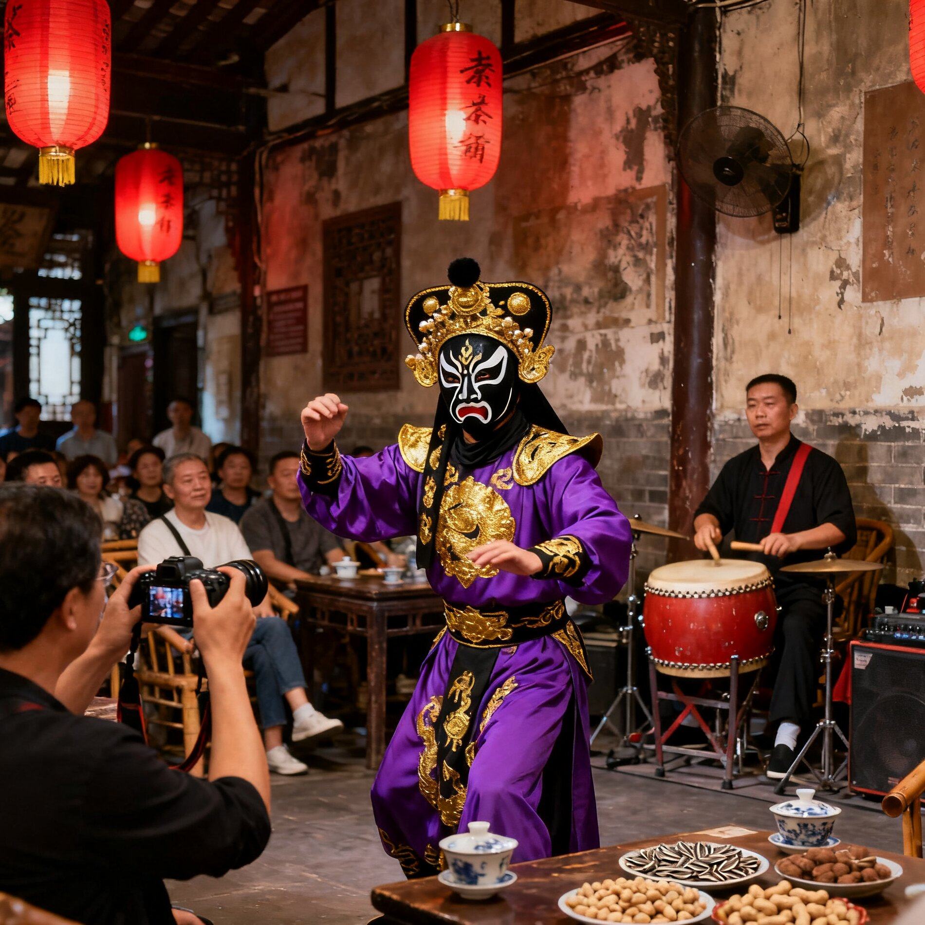 变脸喝茶重庆一日游9点出发洪崖洞长江索道磁器口渣滓洞十八梯轻