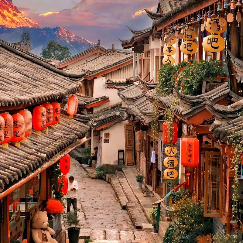 网红旅拍+新潮体验昆明大理丽江石林蓝月谷圣托里尼6天5晚跟团游