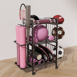 Disassembly and assembly of sports equipment storage rack, basketball yoga mat storage basket, fitness equipment, sporting goods tool storage basket
