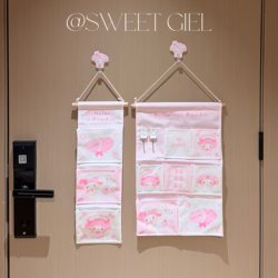 Original Xiaomei Student Dormitory Wall-Mounted Multi-Compartment Storage Bag, High Aesthetic Hanging Storage Bag Organizer