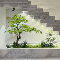 High-End Maple Tree Green Plant Landscaping, Window Display Plants, Indoor Artificial Banyan Tree, Decorative Tree, Large Artificial Tree, Simple Landscape