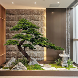 High-End Artificial Trees, Simulated Welcoming Pine Trees for Landscaping, Large Artificial Trees, Indoor Entrance Hall and Staircase Decoration Pine Trees, Green Plants