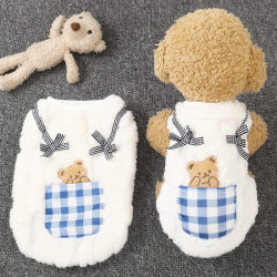 Autumn and winter thickened velvet small dog vest