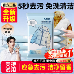 Down Jacket Cleaning Wipes, No-Rinse, Powerful Stain Removal, Clothing Stain Removal Wipes, Dry Cleaning Special, Individually Packaged, Genuine Product