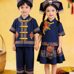 March 3Rd Guangxi Zhuang and Miao Ethnic Children's Clothing, Boys' Hanfu, Summer Thin Style, Girls' Spring and Summer Performance Costumes