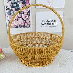 Purely Hand-Woven Egg Basket, Hand-Held Flower Basket, Outdoor Picnic Basket, Storage Basket, Wedding Gift Basket, Shopping Basket