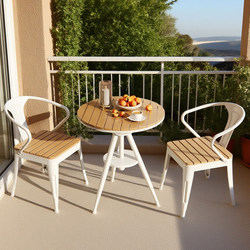Outdoor Balcony Adjustable Table and Chair Set, Outdoor Homestay Open-Air Small Apartment Leisure Waterproof and Sun-Proof Negotiation Table and Chairs