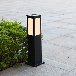Simple modern solar lawn lamp outdoor waterproof garden lamp sky J terrace terrace villa power-connected dual-purpose lawn