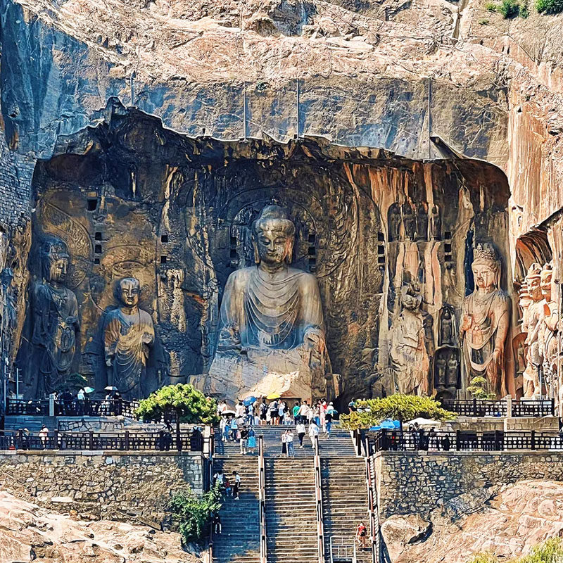 纯玩含机票 河南旅游郑州洛阳老君山少林寺龙门石窟5天4晚跟团游