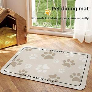 
Pet placemat diatom mud feeding mat leather water-absorbent anti-slip anti-splash floor mat leak-proof feeding bowl mat for cats and dogs