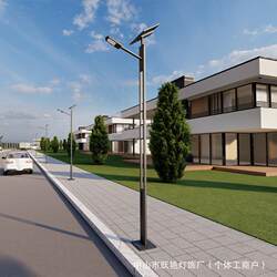Solar street light outdoor waterproof new rural street square super bright high pole light modern simple road lighting