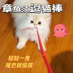 Cat Toy Cute Realistic Octopus Tentacle Teaser Stick, Scratch-Resistant, Self-Entertaining, Boredom-Relief, Energy-Consuming Pet Supplies