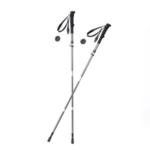 5-section hand-held trekking pole Portable telescopic trekking pole Camping supplies folding pole