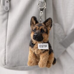 Xiaohongshu's Popular German Shepherd Dog Blanket Pendant, High-Value Creative Backpack Decoration, Plush Puppy Doll, Gift for Friends