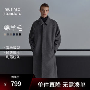 
[Including cashmere wool] Korean autumn and winter men's mid-length woolen coat musinsa standard