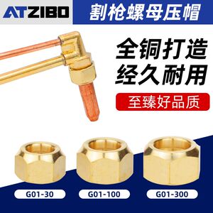 Cutting gun nut Copper Copper Gat G01-30 cutting torch 100 cutting gun accessories 300 cutting oxygen cutting copper screw
