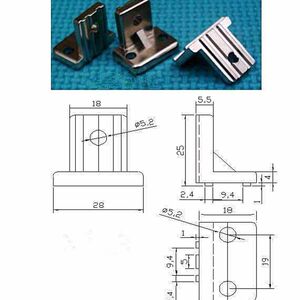 
Robot aluminum profile accessories 5-hole parts l-shaped t-shaped fixed block connector porous nut square vertical