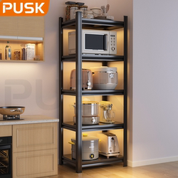 Kitchen Storage Rack, Microwave Oven Storage Rack, Multi-Functional Organizing Rack, Multi-Layer Oven Storage Rack, Wall-Mounted Integrated Shelf