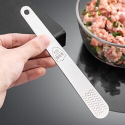 Dumpling Making Tool Set: Flat Ruler, Filling Scoop, 304 Stainless Steel Dumpling Filling Scoop, Wonton/Dumpling Filling Mixing Tool