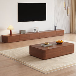 Solid Wood Tv Cabinet, Living Room Coffee Table, New Walnut Color Tv Cabinet, Floor-Standing New Tv Cabinet, Floor-Standing Tv Cabinet