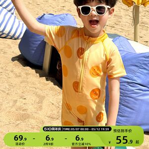
Boys swimsuits, children's swimsuits, baby one-piece swimsuits, 2025 summer new style boy quick-drying swimming trunks, high appearance