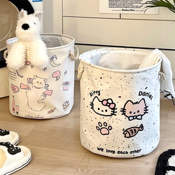 Cute Cat Laundry Basket for Home Use, High Aesthetic Value, Foldable Laundry Hamper, Large Capacity Clothing Storage Basket, Storage Bin