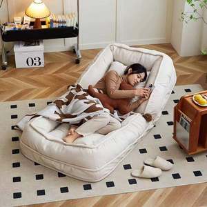 
Human kennel lazy person sofa human hair bedroom folding red room balcony huge mesh sofa NWY bed double single couch